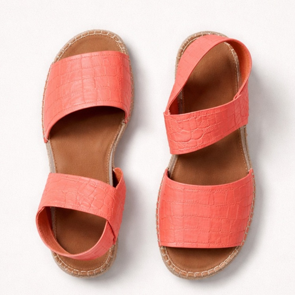 Franco Sarto Coral Croc-Embossed Sandals - Picture 4 of 14